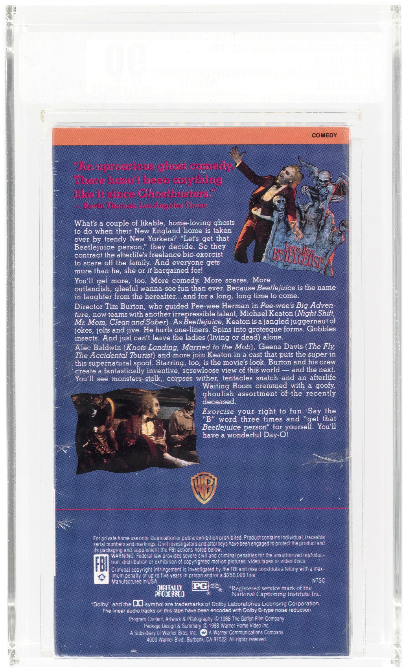 Hake's - BEETLEJUICE VHS (1988) VGA 90 NM+/MINT (HORIZONTAL OVERLAP ...