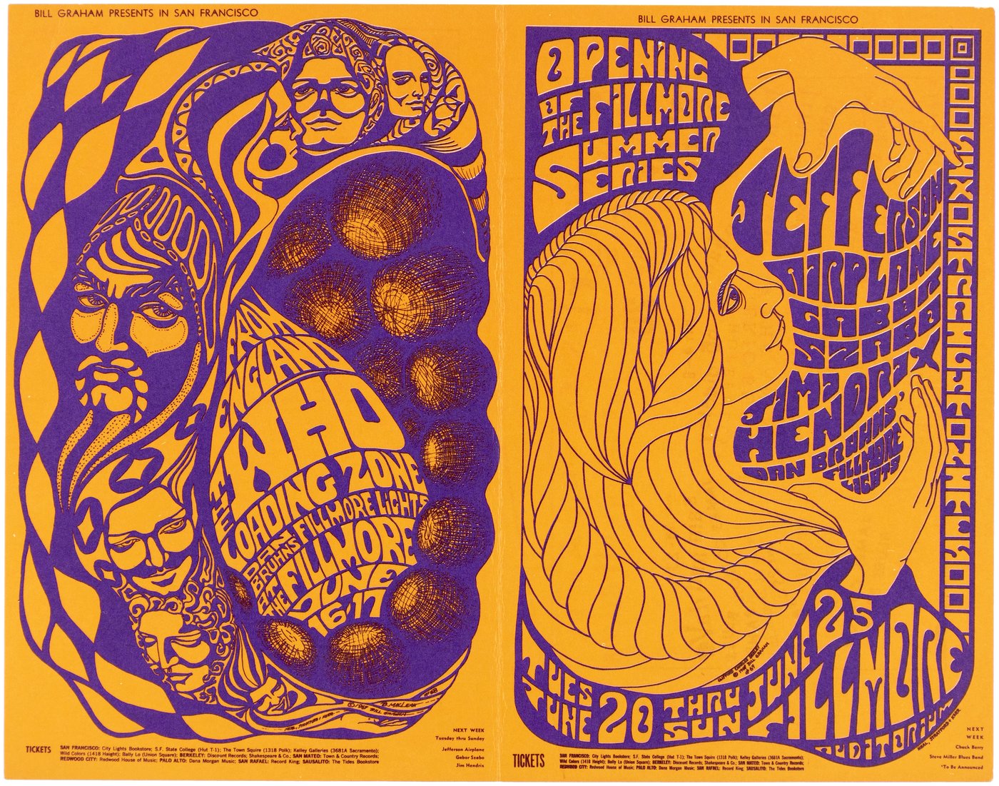 Hake's - THE WHO & JIMI HENDRIX BILL GRAHAM FILLMORE CONCERT POSTCARD ...