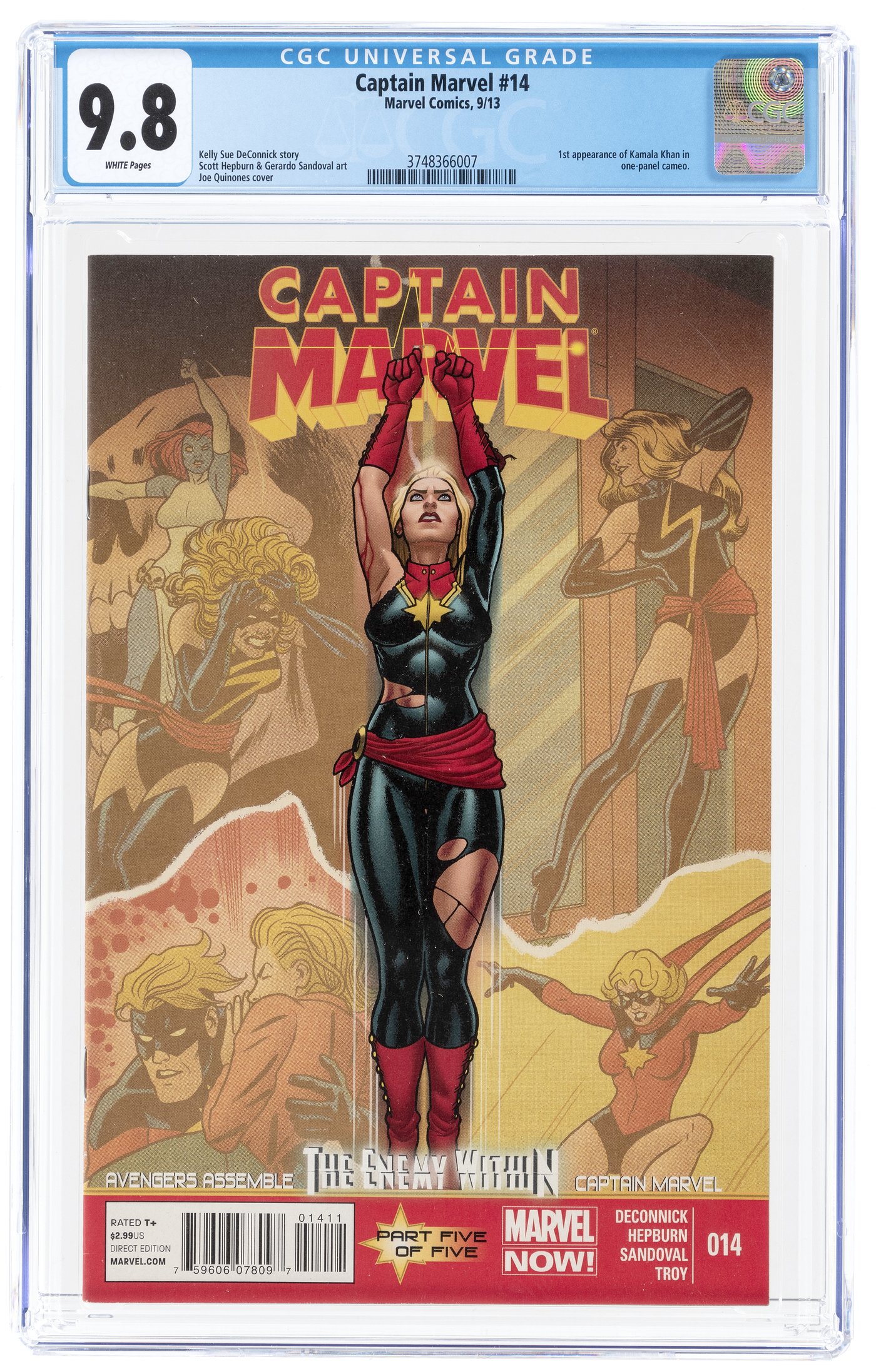 Hake's - CAPTAIN MARVEL VOL. 7 #14 SEPTEMBER 2013 CGC 9.8 NM/MINT ...