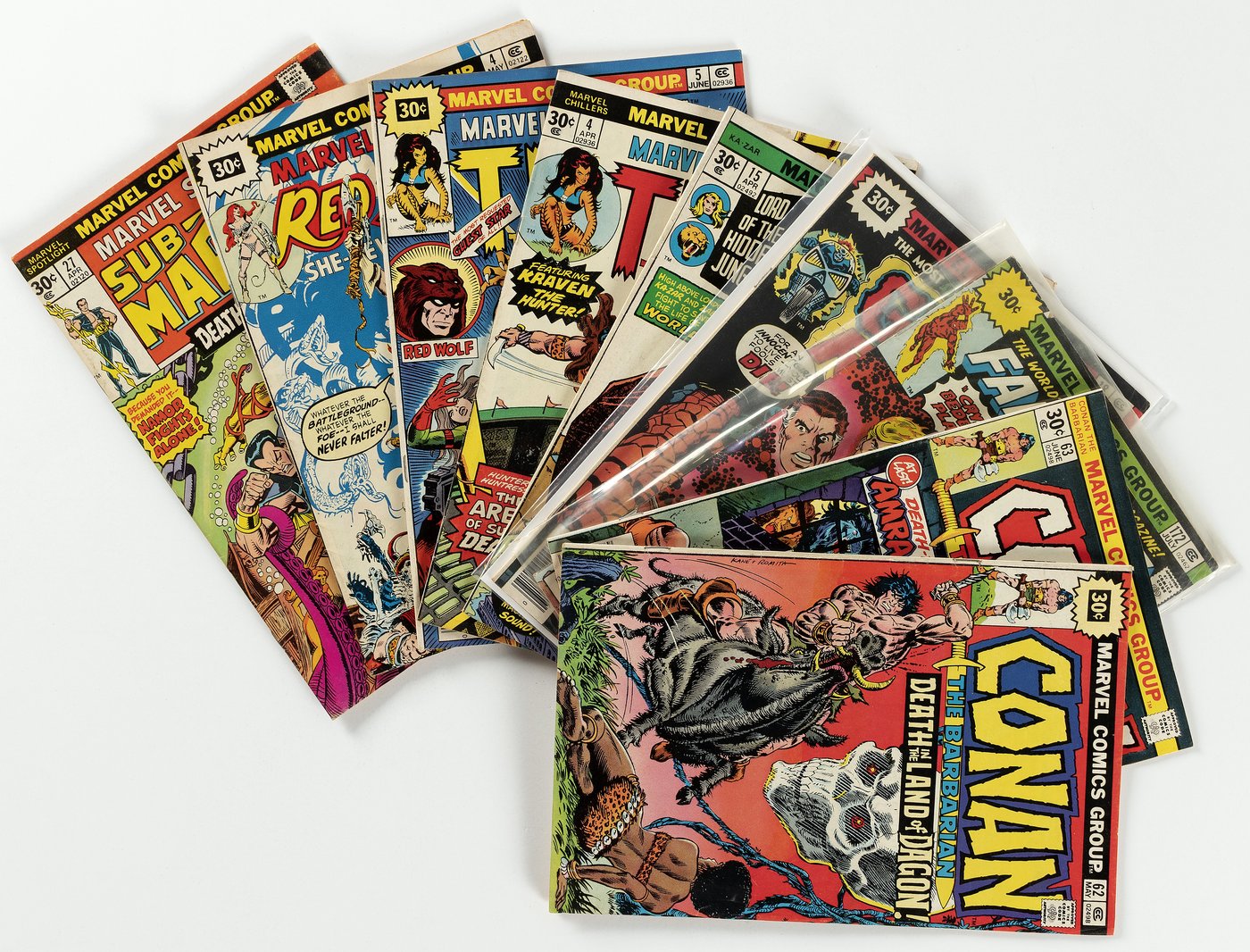 Hake's - MARVEL BRONZE AGE COMIC LOT OF 21 (ALL 30 CENT PRICE VARIANT)