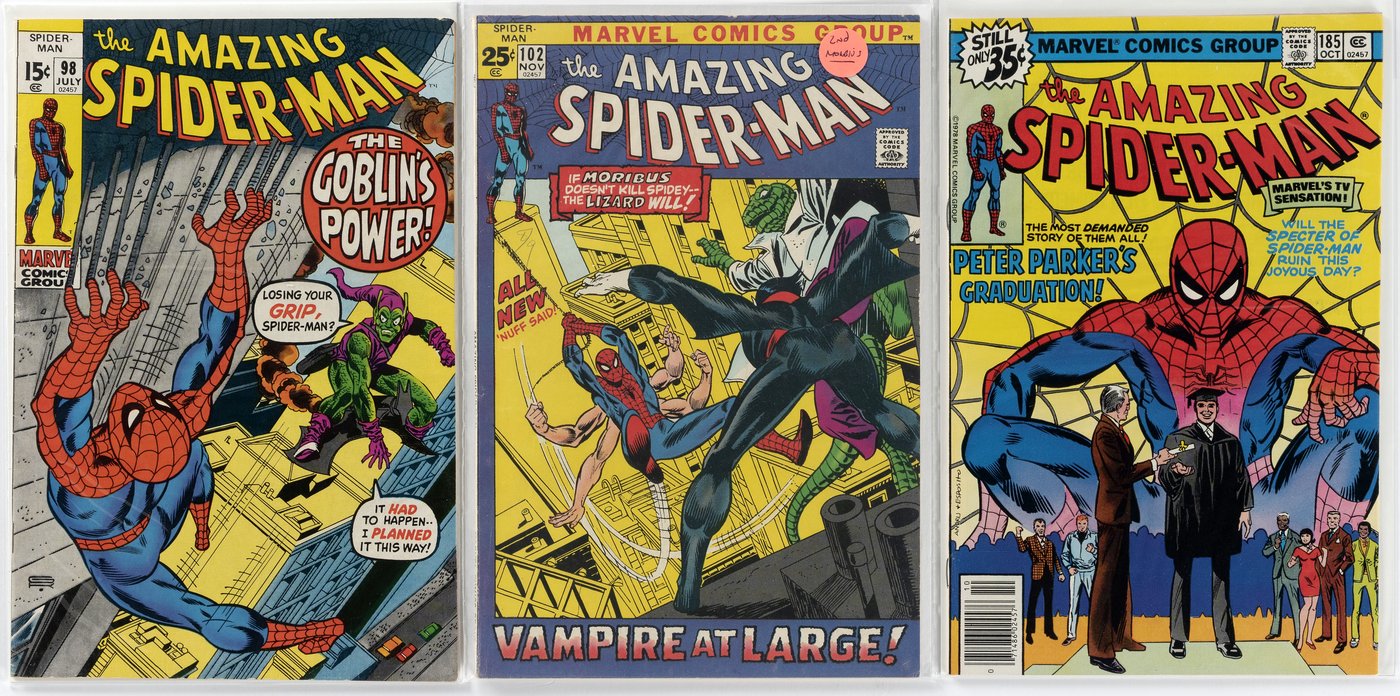 Hake's - AMAZING SPIDER-MAN COMIC LOT OF 5 ISSUES.