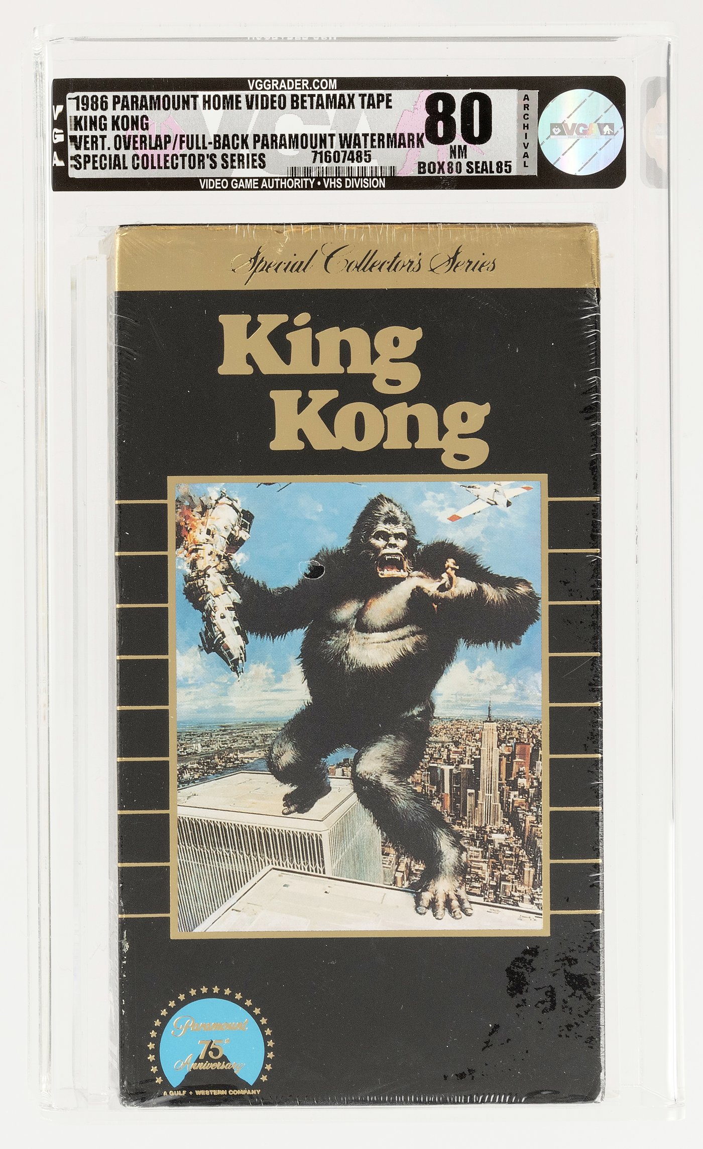 Hake's - KING KONG 1986 PARAMOUNT HOME VIDEO BETAMAX TAPE VGA 80 