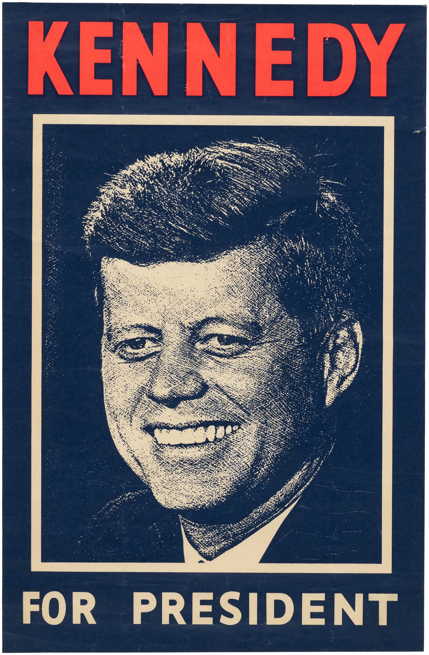 Hake's - KENNEDY FOR PRESIDENT RARE DAY-GLO PORTRAIT POSTER.