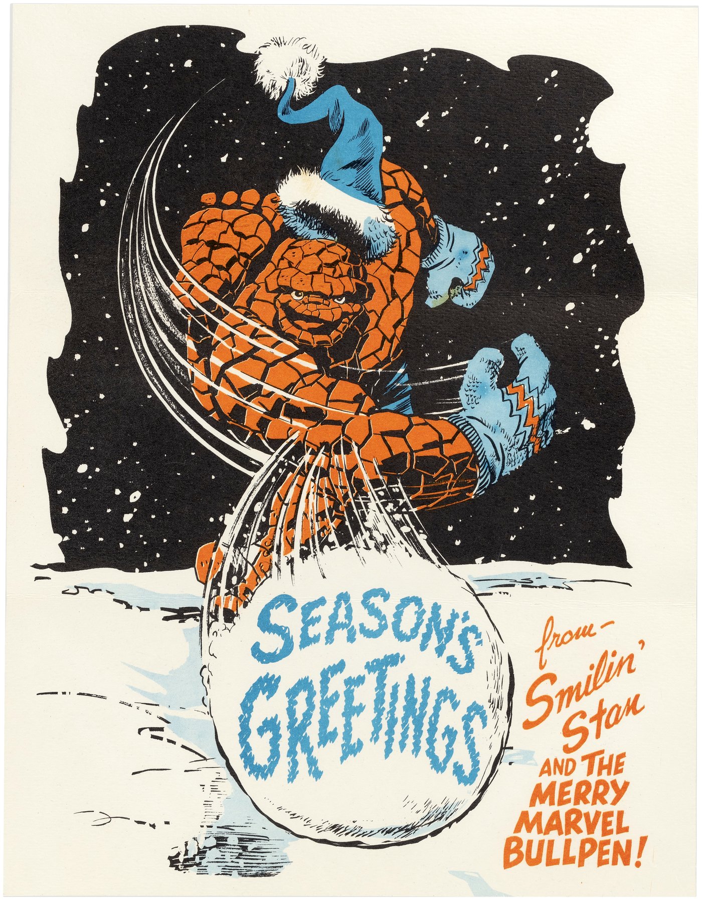 Hake's - MARVEL'S THE THING CHRISTMAS CARD.