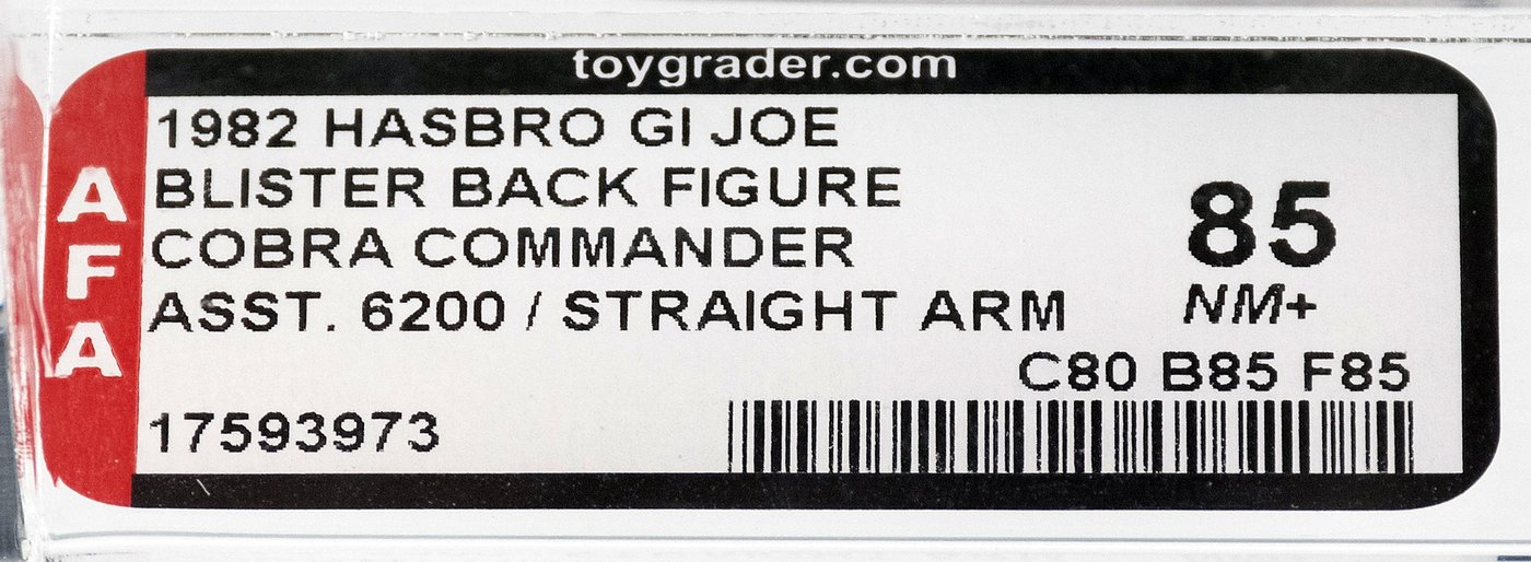 Hake's - G.I. JOE (1982) - COBRA COMMANDER SERIES 1 BLISTER BACK