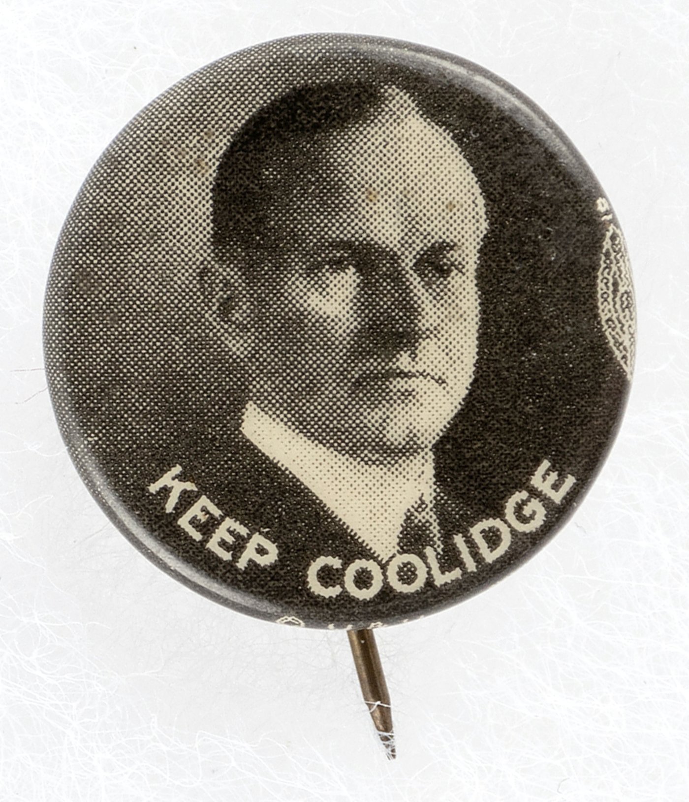 Hake's - KEEP COOLIDGE BW PORTRAIT BUTTON.