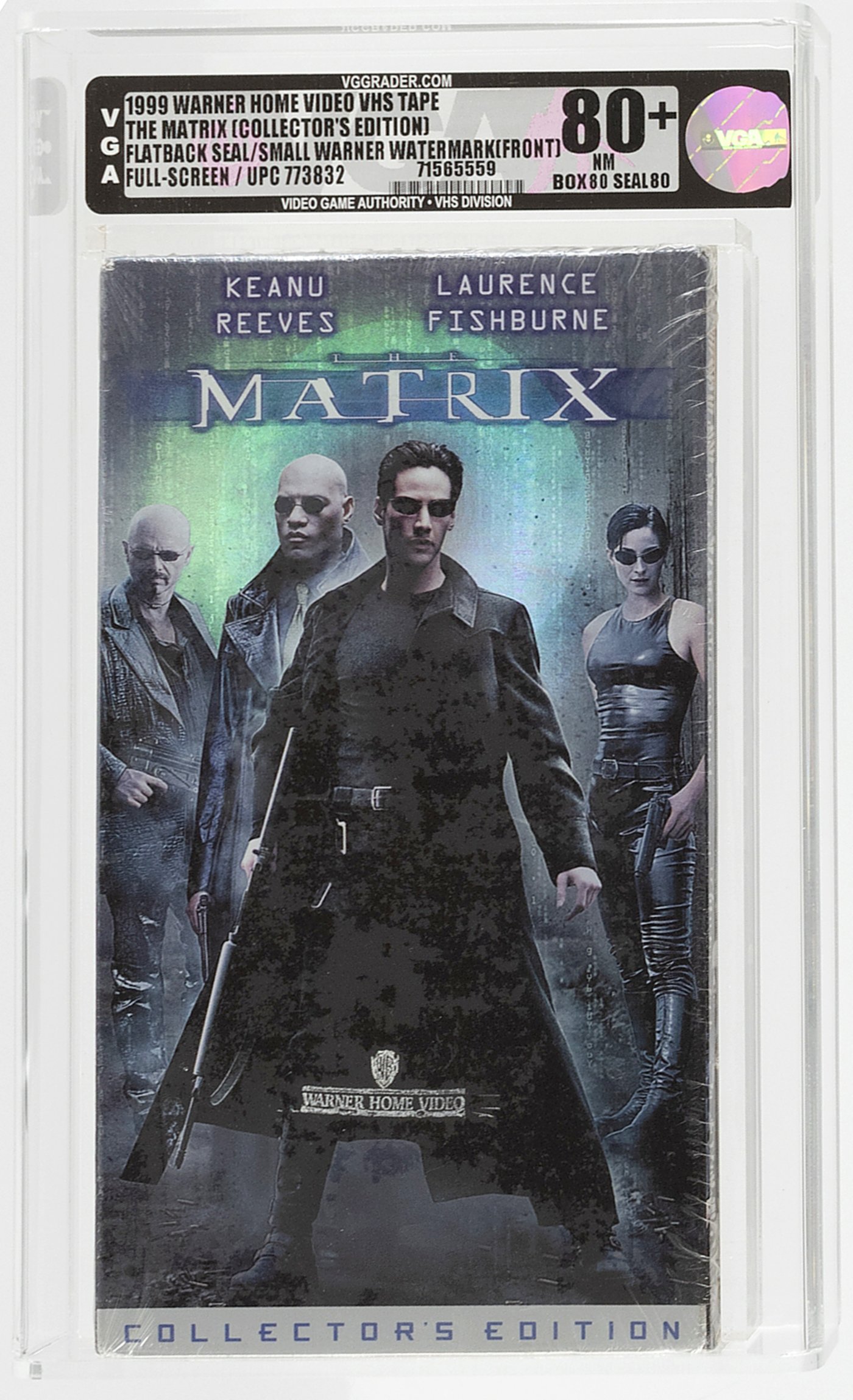 Hake's - THE MATRIX 1999 WARNER HOME VIDEO VHS TAPE VGA 80+ NM.