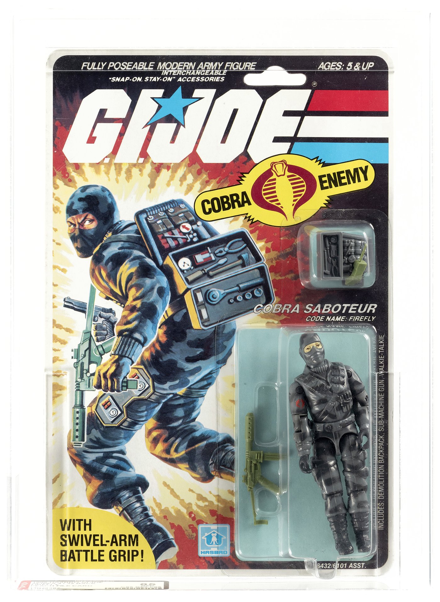 Hake's - G.I. JOE (1985) - FIREFLY SERIES 3/32 BACK AFA 85 NM+.