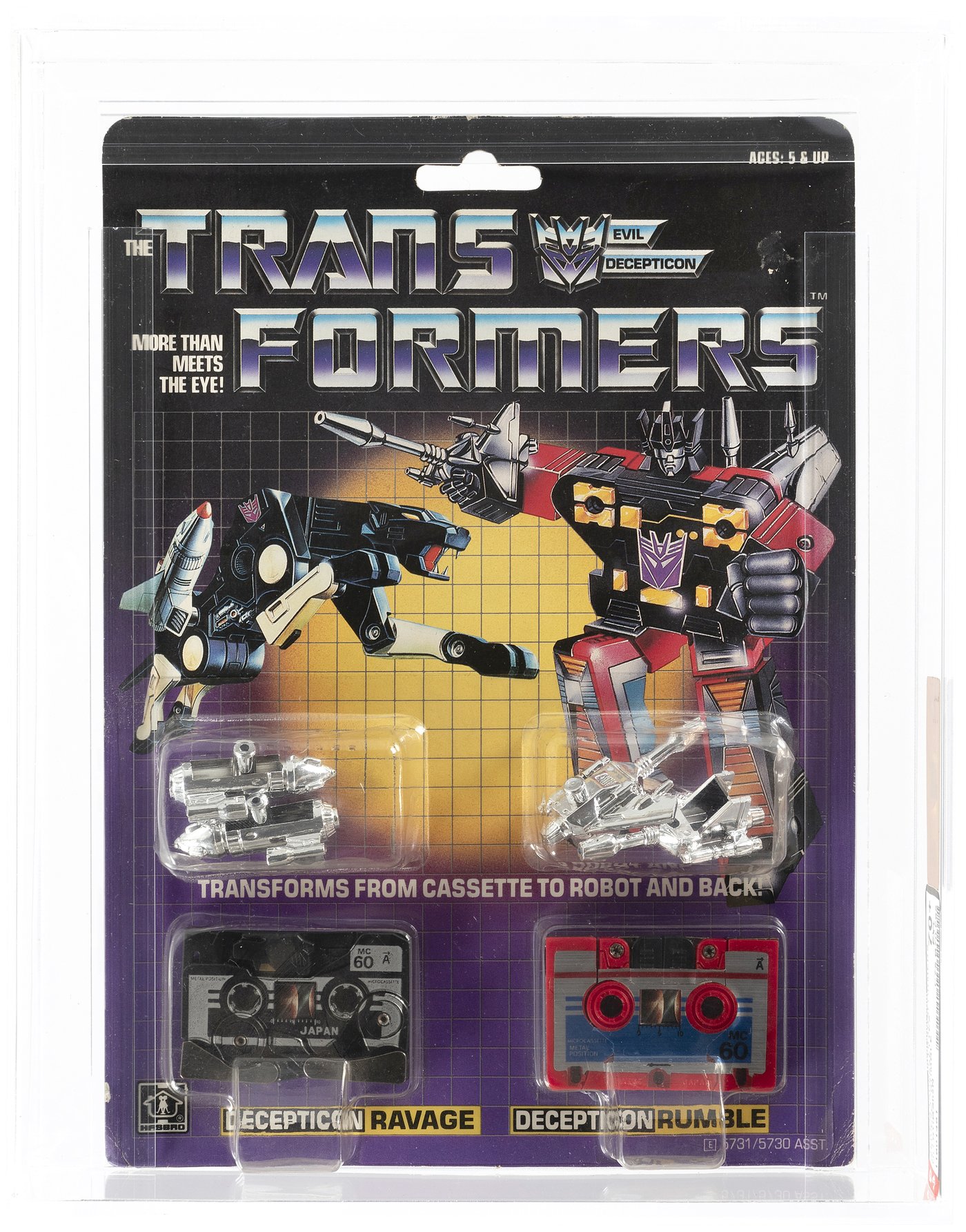 Hake's - TRANSFORMERS (1984) SERIES 1 CASSETTES - RAVAGE & RUMBLE AFA ...