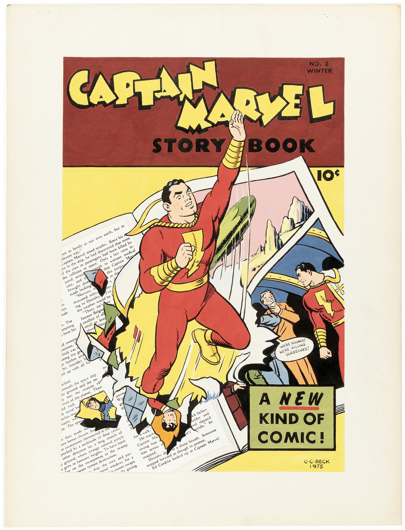 Hake's - CAPTAIN MARVEL STORY BOOK #2 COMIC BOOK COVER RECREATION ...