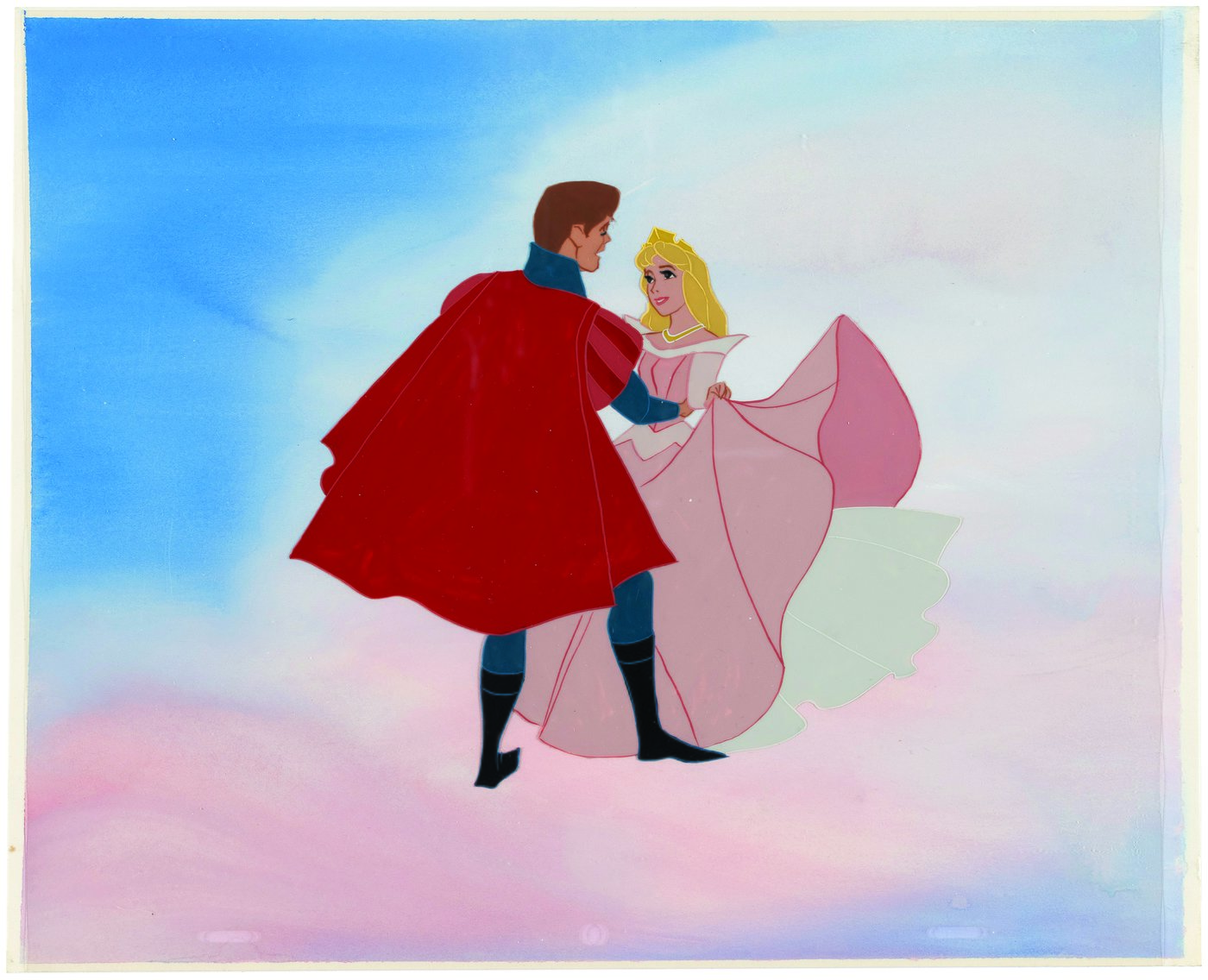 Hakes Sleeping Beauty And Prince Phillip Dancing Production Animation Cel