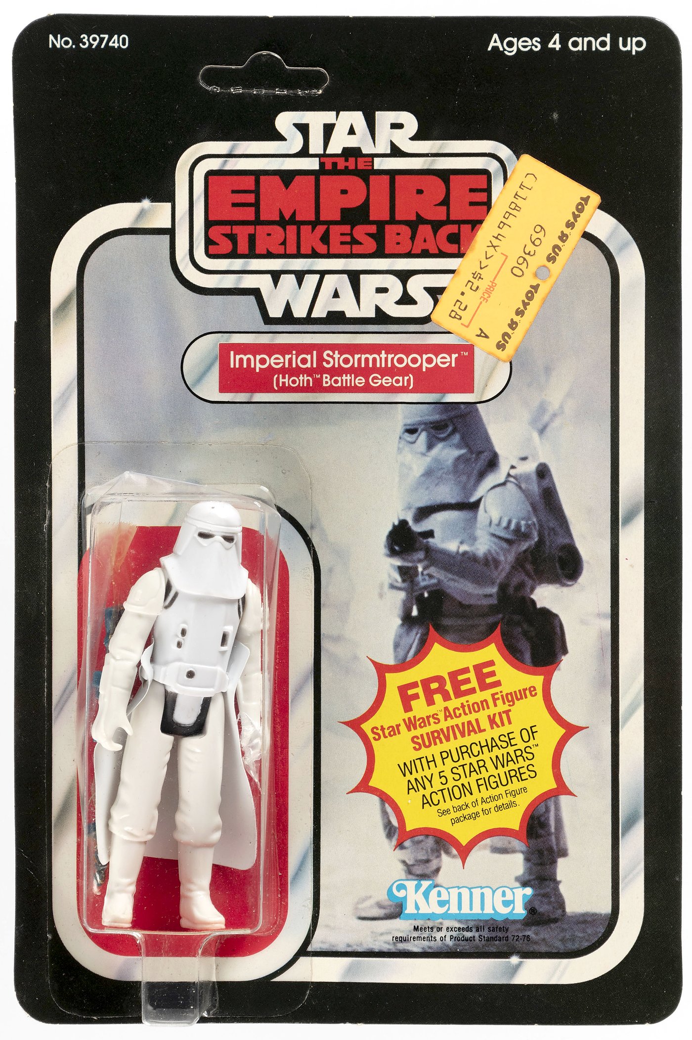 Hake's - STAR WARS: THE EMPIRE STRIKES BACK (1980) - HOTH SNOWTROOPER 41  BACK-A CARDED ACTION FIGURE.