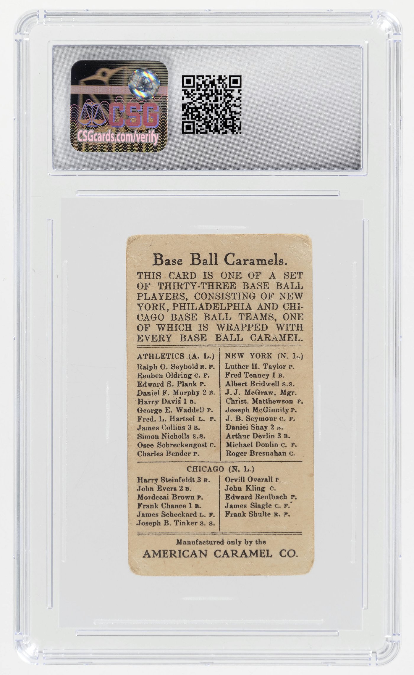 Hake's - 1908 E91-A AMERICAN CARAMEL GEORGE EDWARD WADDELL (HOF) CSG 1. ...