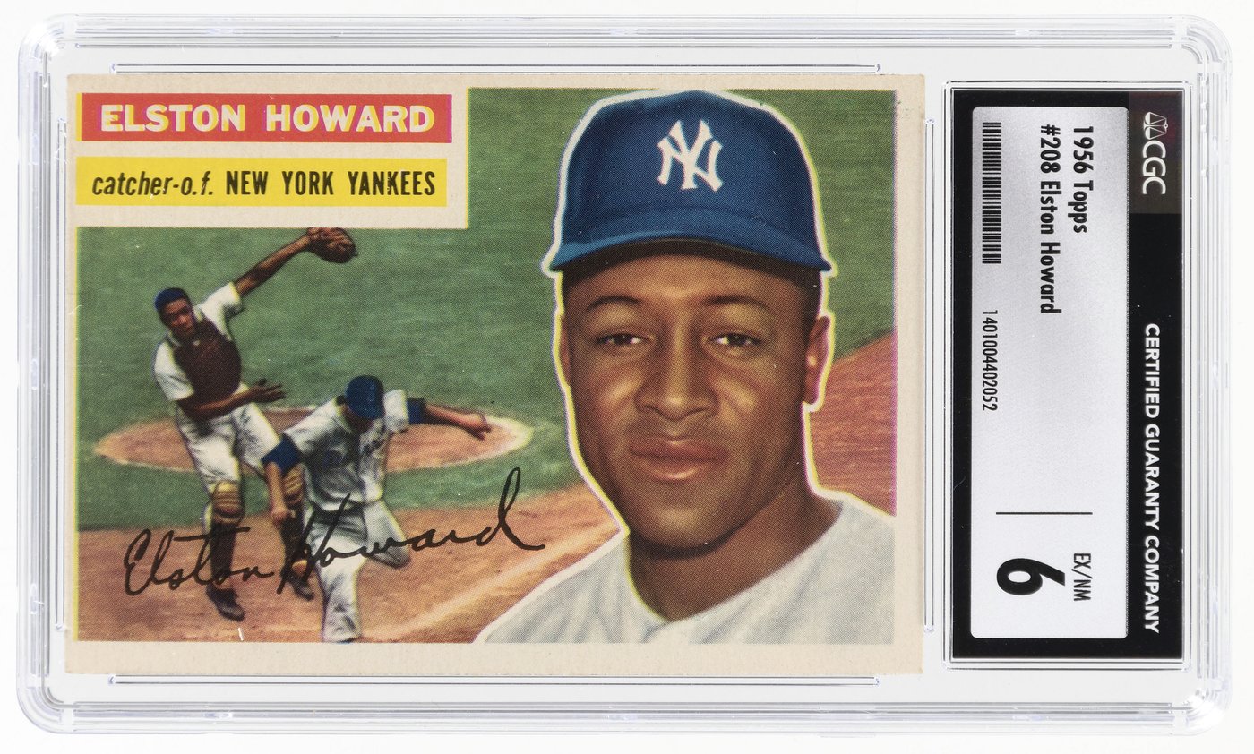 Hake S 1956 Topps 208 Elston Howard Cgc 6 Ex Nm