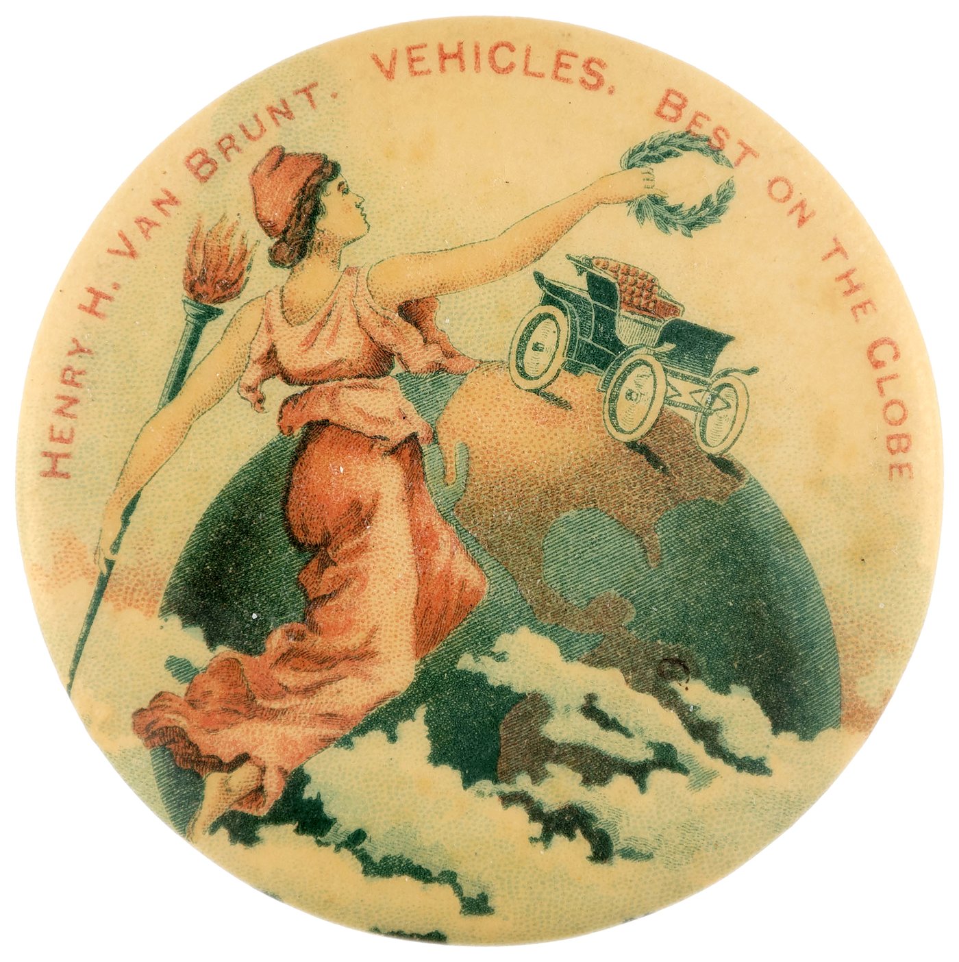 Hake's - LARGE, EARLY AND SUPERBLY COLORED AD BUTTON FOR HENRY H. VAN ...