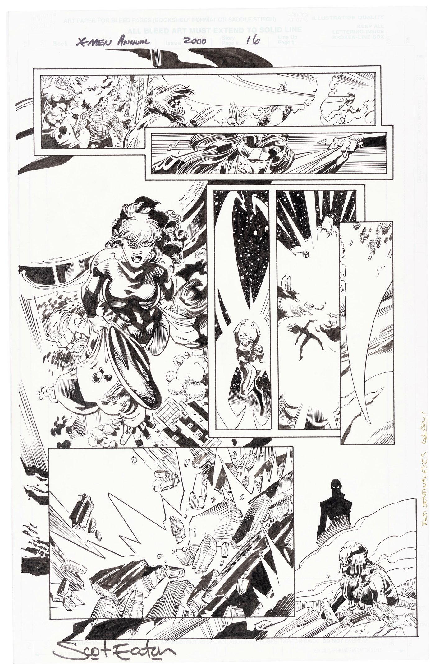 Hake's - X-MEN ANNUAL 2000 ORIGINAL ART STORY PAGES GROUP OF 20 BY SCOT ...