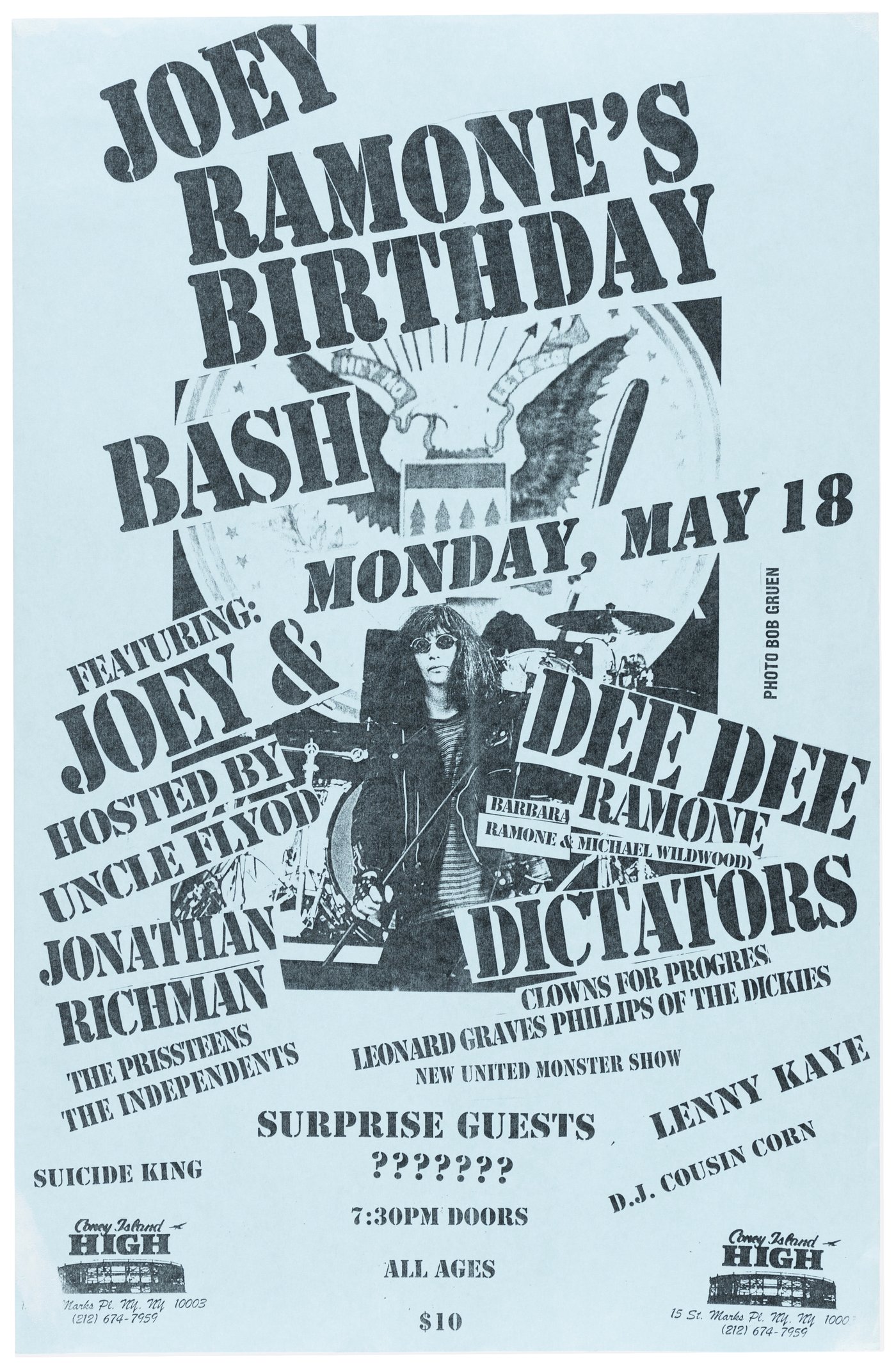 Hake's - JOEY RAMONE'S BIRTHDAY BASH, JONATHAN RICHMAN, DICTATORS 1998 ...