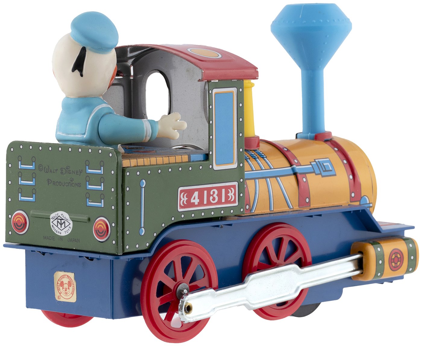 Hake's - DONALD DUCK JAPANESE TIN LOCOMOTIVE IN BOX.