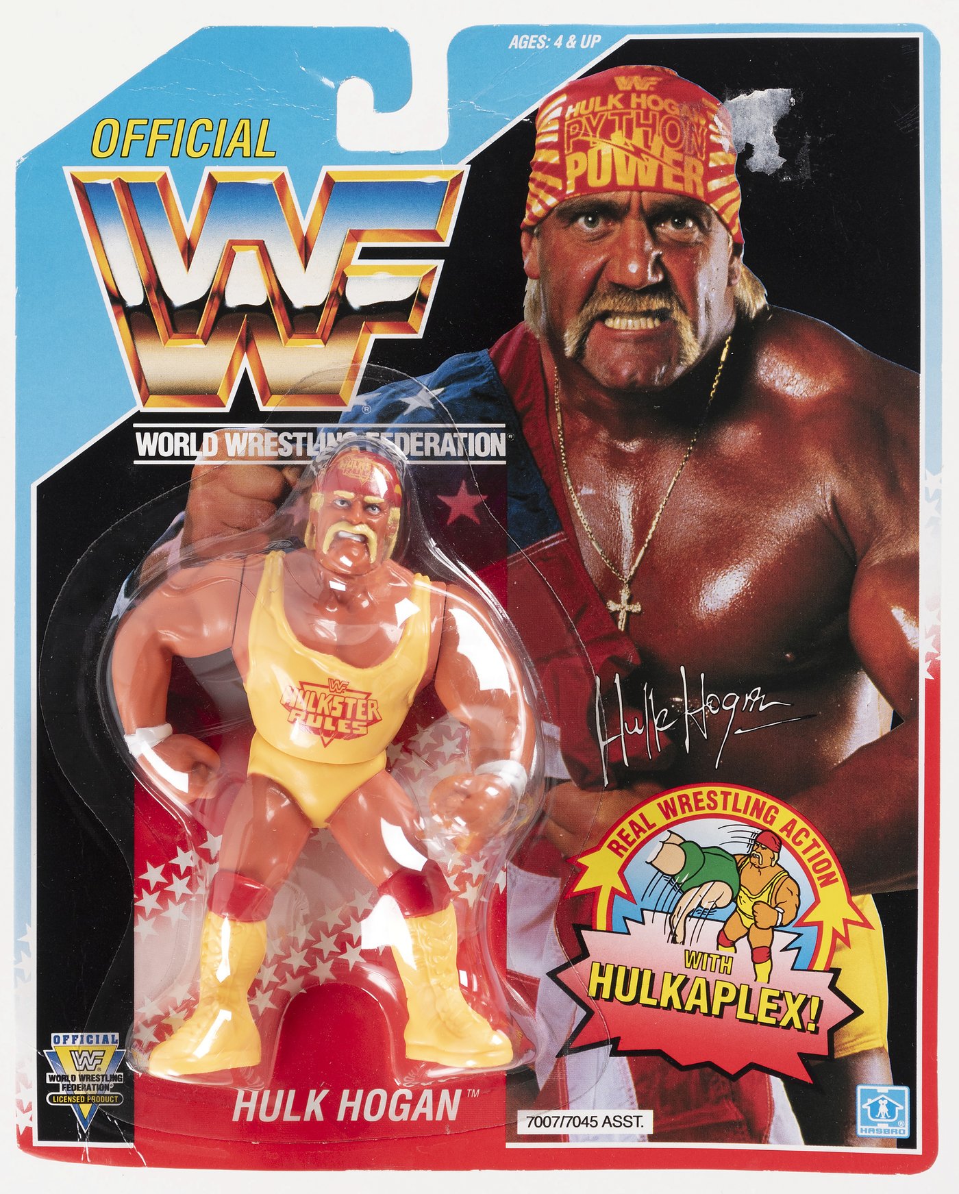 Hake's - HASBRO WWF (1991) - HULK HOGAN SERIES 3 CARDED ACTION FIGURE.