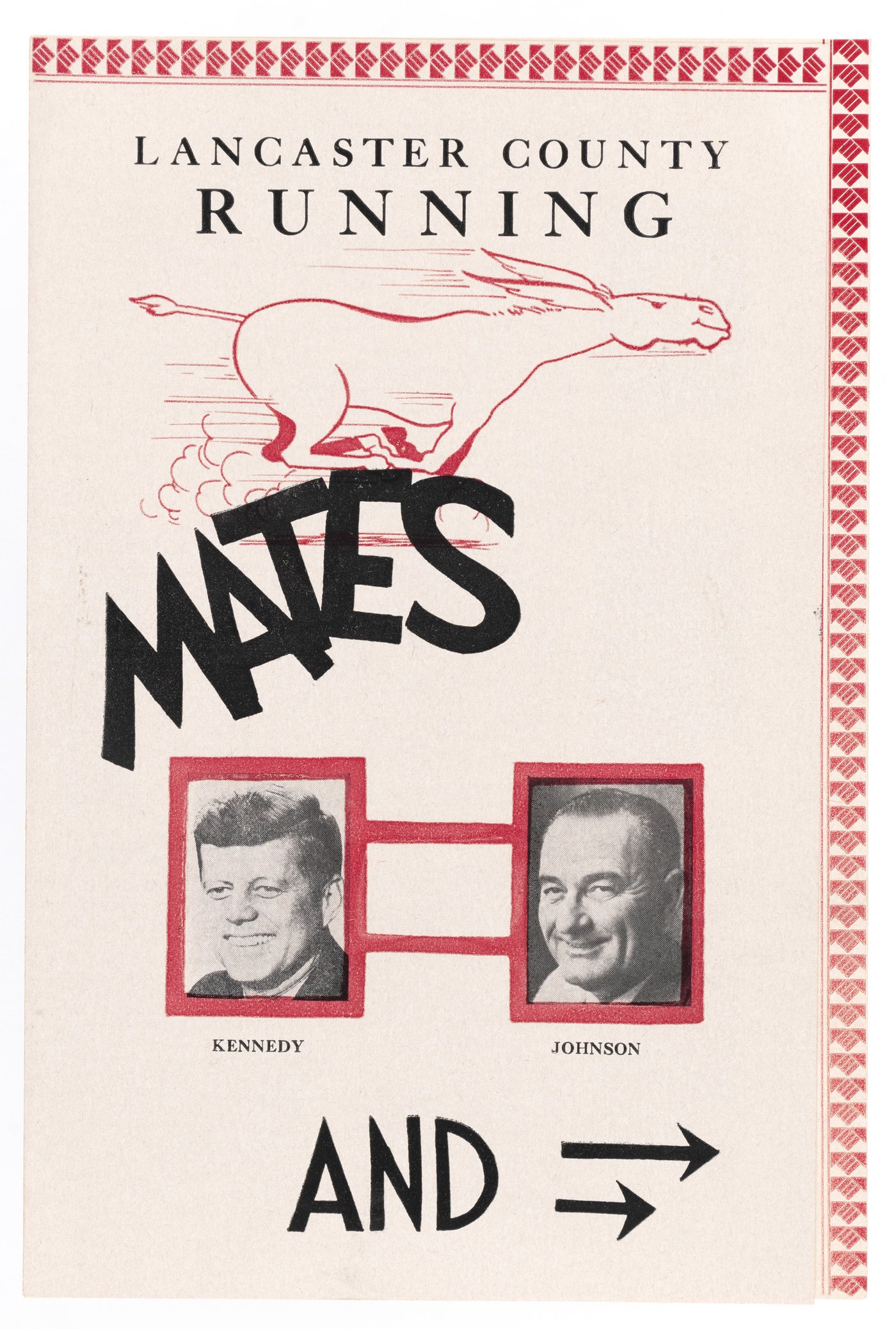 Hake's - KENNEDY & JOHNSON LANCASTER COUNTY RUNNING MATES RARE 1960 PA ...