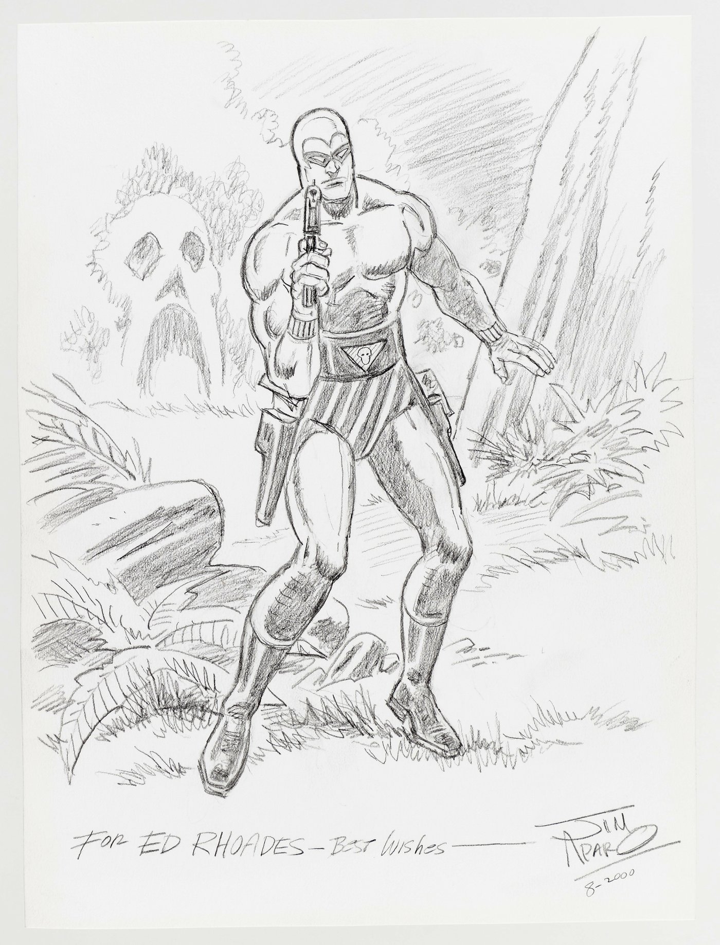 Hake's - THE PHANTOM ORIGINAL ART PENCIL SKETCH BY JIM APARO.