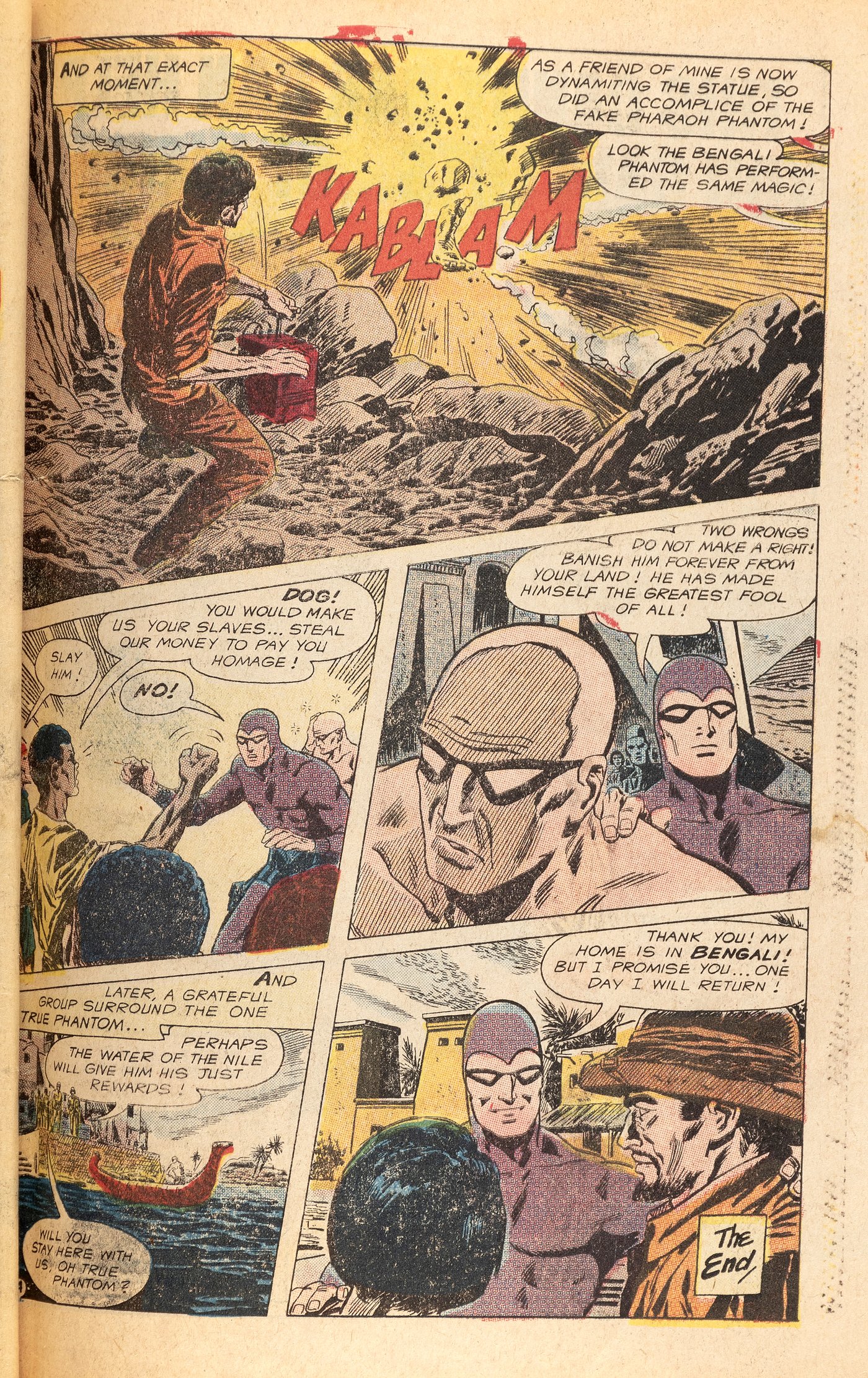 Hake's - The Phantom #32 Charlton Comics Original Art Page By Jim Aparo.