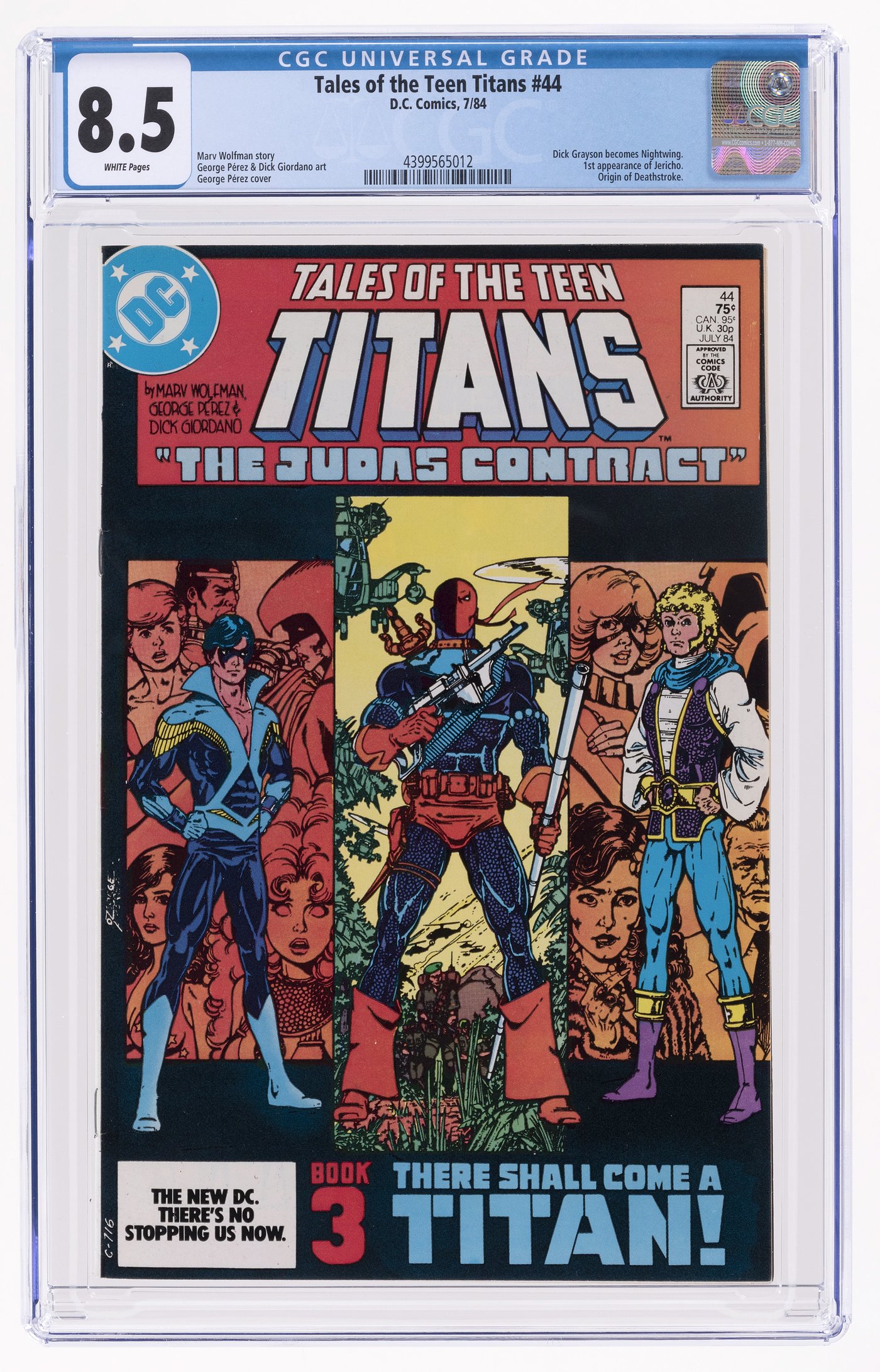 Hake's - TALES OF THE TEEN TITANS #44 JULY 1984 CGC 8.5 VF+ (DICK ...