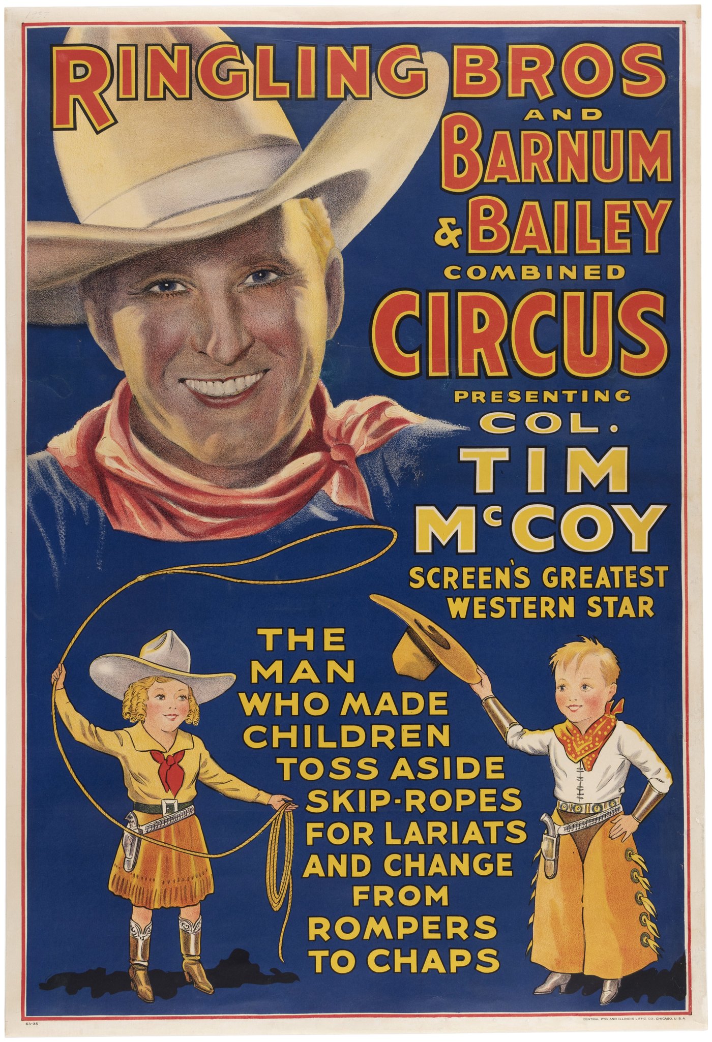 Hake's - COWBOY TIM MCCOY RINGLING BROS. AND BARNUM & BAILEY COMBINED ...