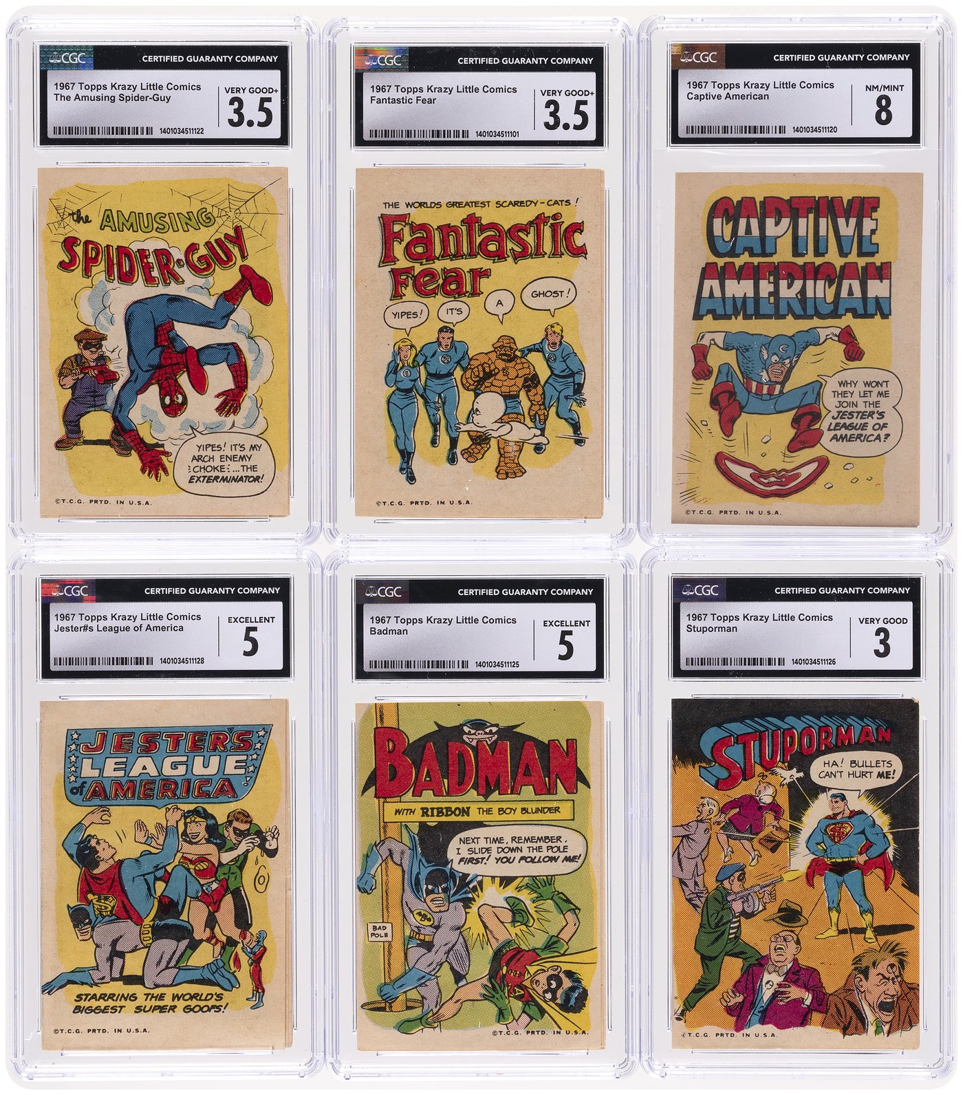 Hake's - 1967 TOPPS KRAZY LITTLE COMICS TEST SET CGC GRADED.