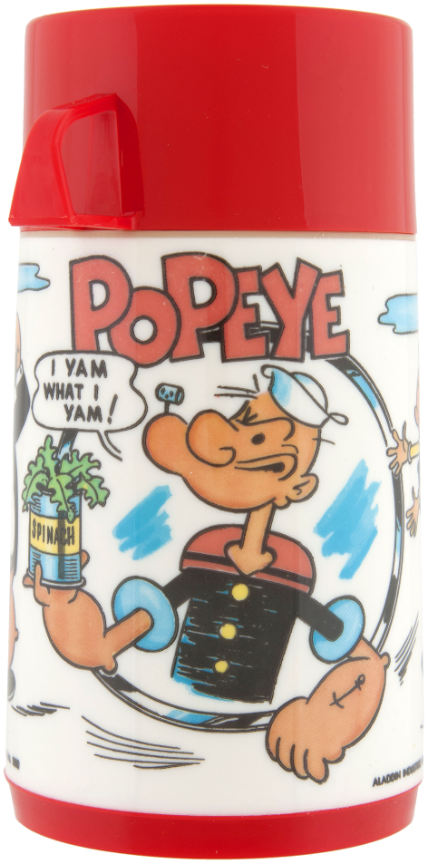 Sold at Auction: Vintage 1964 POPEYE Metal Lunch Box Thermos King