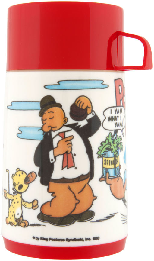 Sold at Auction: Vintage 1964 POPEYE Metal Lunch Box Thermos King