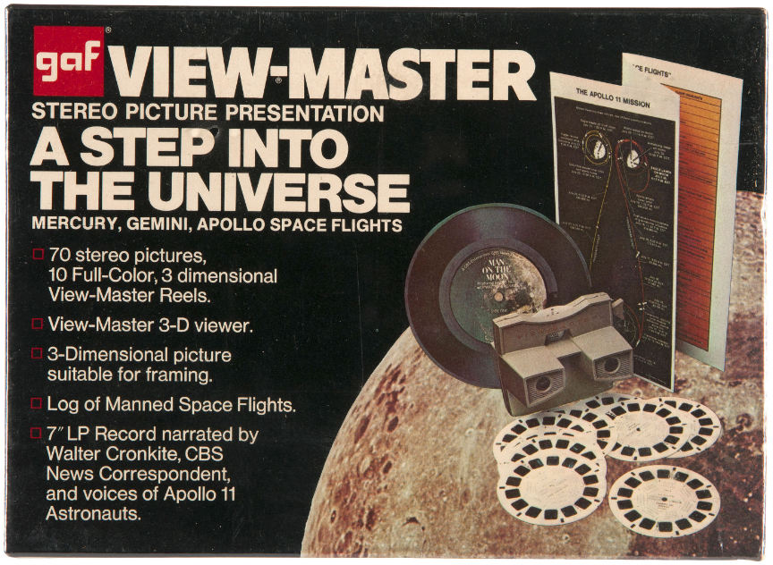 GAF View Master - A Step Into The Universe 10 Reel Set & Space Flight Log