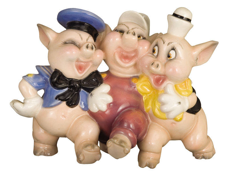 three little pigs figurines