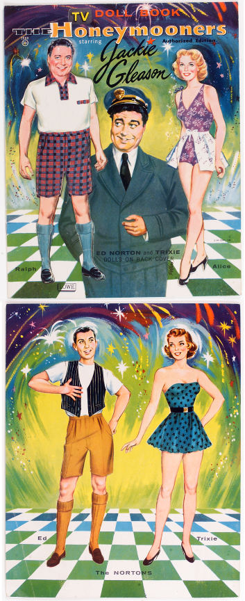 RARE 1956 Honeymooners Jackie Gleason Paper Dolls - on sale UNCUT