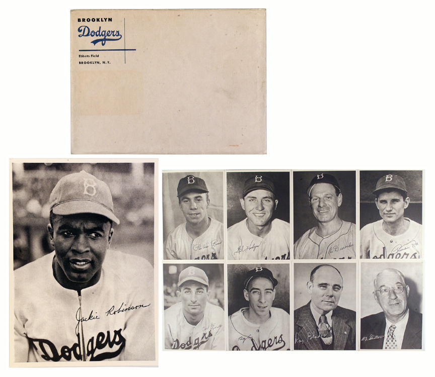 Hake's - 1949 BROOKLYN DODGERS TEAM PHOTO WITH JACKIE ROBINSON.