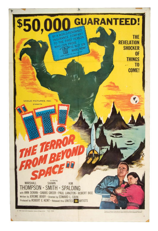 Hake's - “IT! THE TERROR FROM OUTER SPACE” MOVIE POSTER.