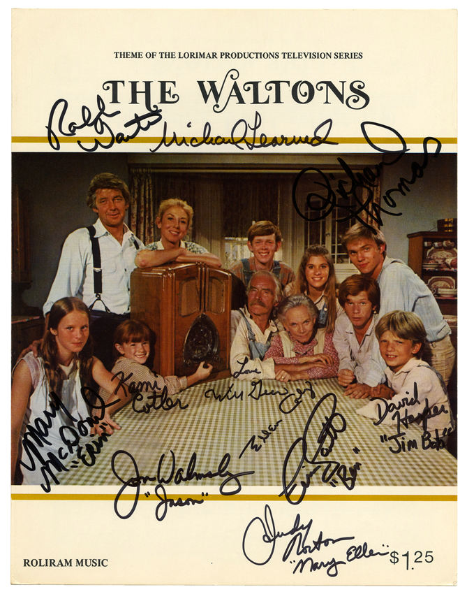 Hake's - “THE WALTONS” THEME SONG SHEET MUSIC SIGNED BY ALL 11 CAST ...