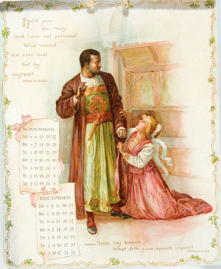 Hake's "THE SHAKESPEARE CALENDAR FOR 1898" WITH MULTIPAGE CHOICE