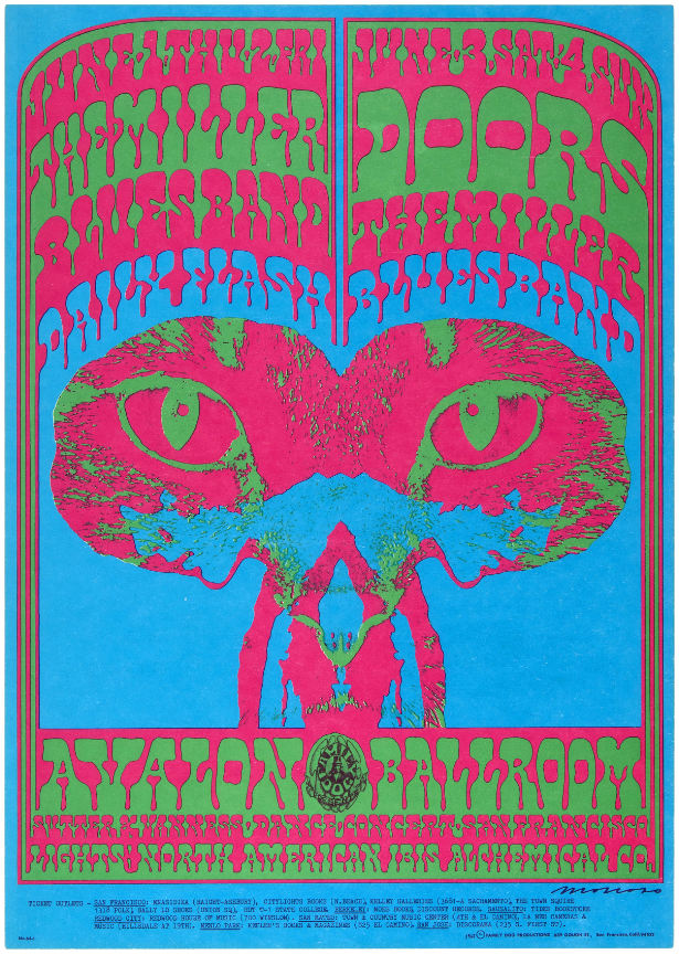 Hake's - FAMILY DOG CONCERT POSTER FD-64 FEATURING THE DOORS.