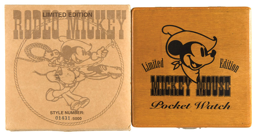 VINTAGE DISNEY LIMITED EDITION MICKEY MOUSE RODEO POCKET WATCH deals - NEW IN BOX