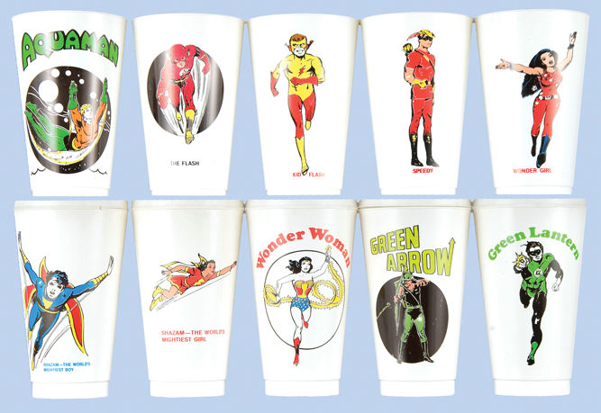 Hake's - MARVEL COMICS 7-ELEVEN SLURPEE PLASTIC CUP SET.