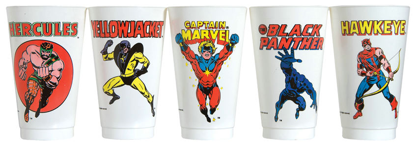 RARE MARVEL COMICS 1975 7/11 SLURPEE CUP SUPER-STAN Lee Ex Condition