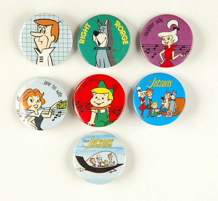 Hake's - THE JETSONS SEVEN BUTTONS FROM ©1983 SET.