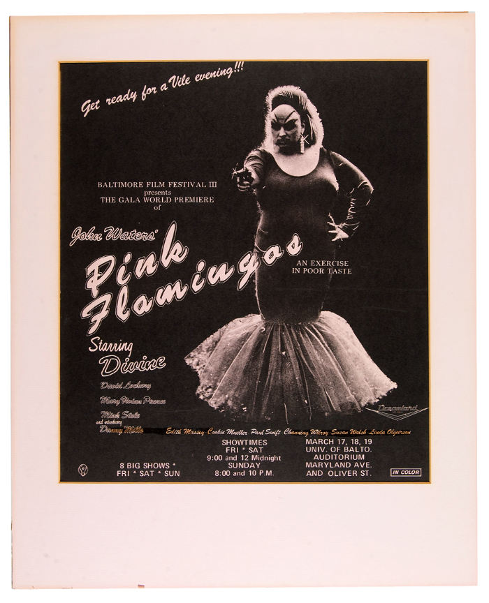 Hake S JOHN WATER S PINK FLAMINGOS 1972 WORLD PREMIERE POSTER   Image 