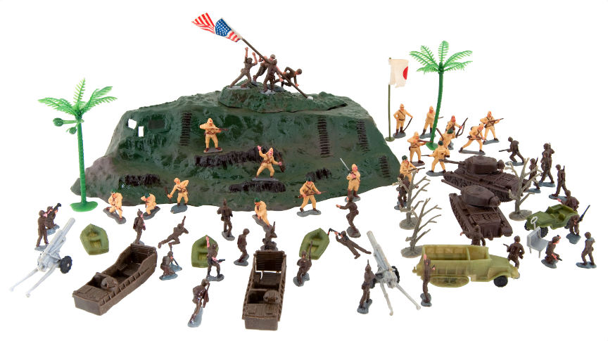 Hake's - “MARX MINIATURE SANDS OF IWO JIMA” BOXED PLAY SET.