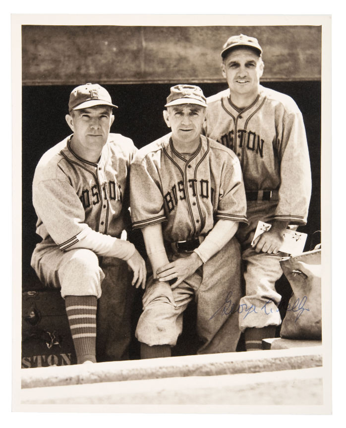 Hake's - GEORGE KELLY HOF IN BOSTON BRAVES UNIFORM DOUBLE-SIGNED