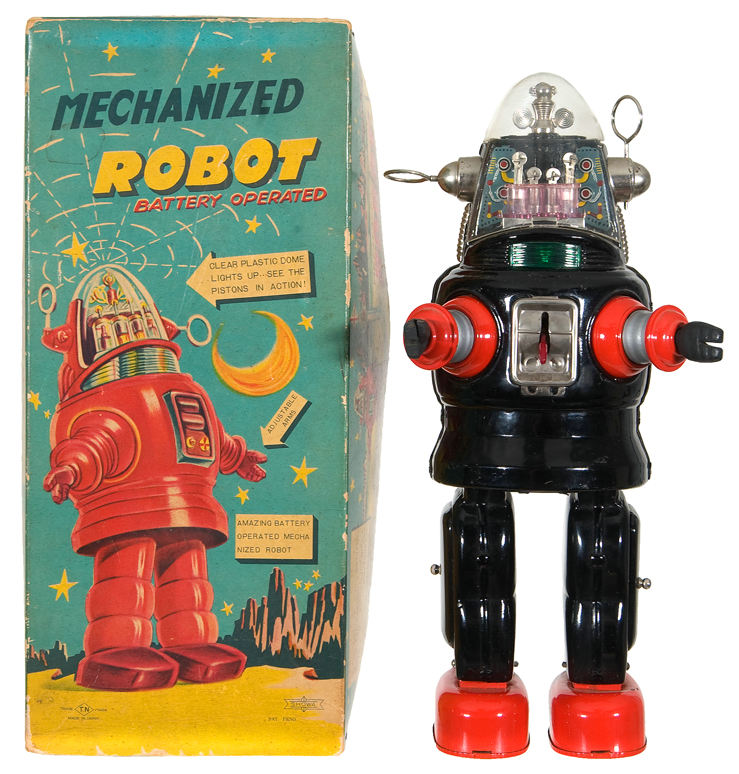 Hake's - “MECHANIZED ROBOT BATTERY OPERATED” BOXED TOY.