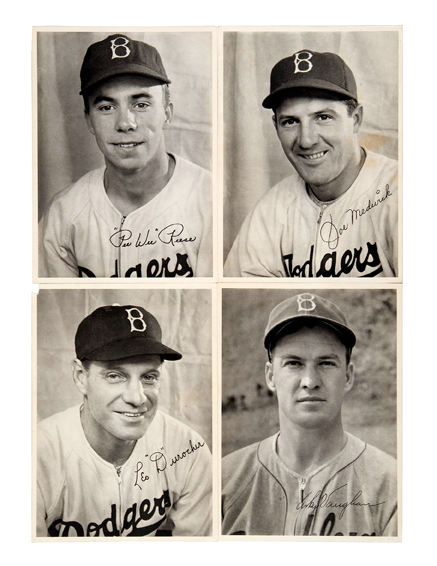 Hake's - DODGERS 1942 & 1947 PHOTO SETS WITH PEN & PENCIL.