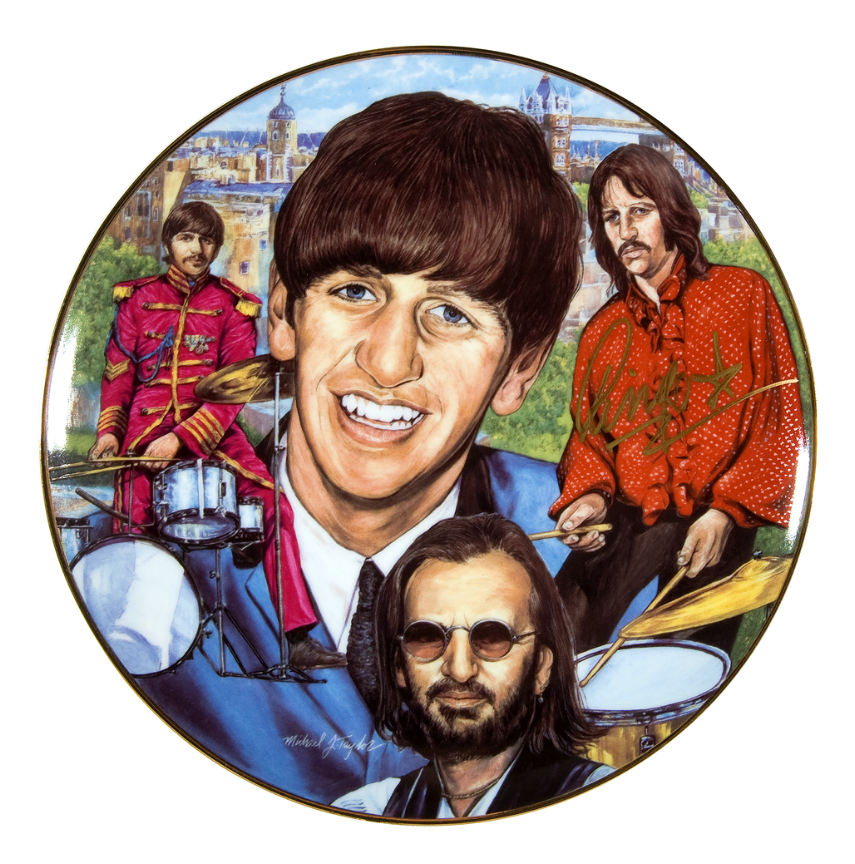 Hakes Ringo Starr Limited Edition Boxed Autographed Plate