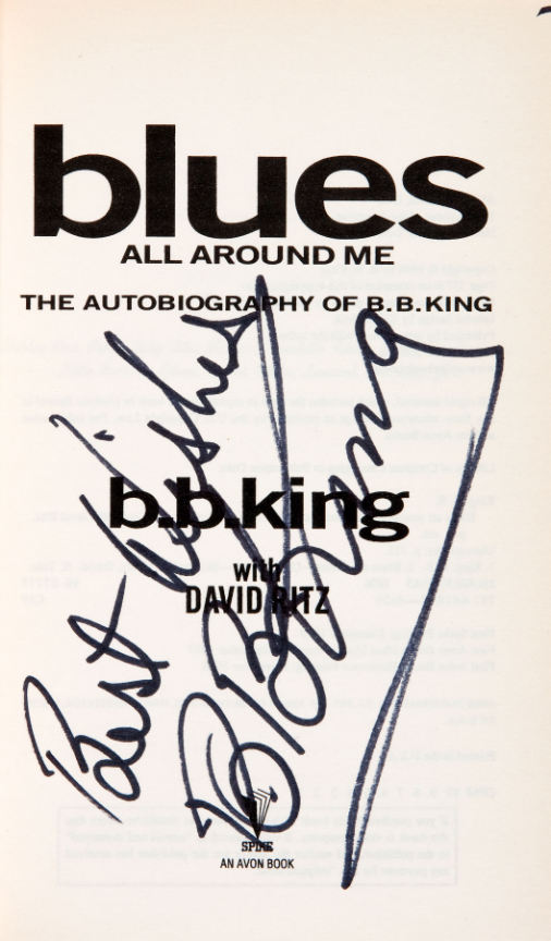 Hake's - BLUES LEGEND B.B. KING SIGNED BOOK.